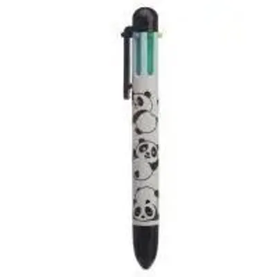 Immagine prodotto di Penna a sfera multicolore Panda a 6 colori (24 pezzi) - Puckator