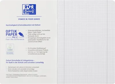 Produktbild von Schulheft Touch A4 Lineatur 28 16 Blatt 90g/qm Optik Paper meerblau Packung mit 15 Stück