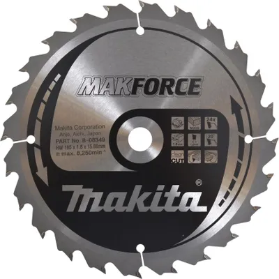 Obrázek produktu pro Pilový kotouč Makita, MAKFORCE 185 x 15,88 mm - 24 zubů