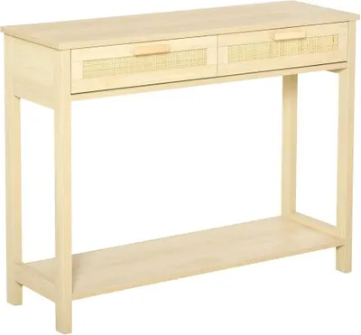 Obrázek produktu pro Komoda - nábytek do ložnice - 2 zásuvky - rustikální styl - 100x30x76 cm