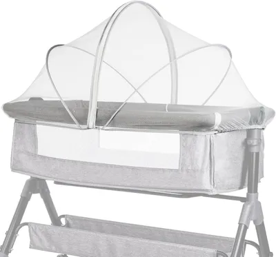 Produktbild von Moskitonetz für Reisebett, Insektennetz für Babybett, mit Reißverschluss (weiß, geeignet für 99,1 x 55,9 cm)