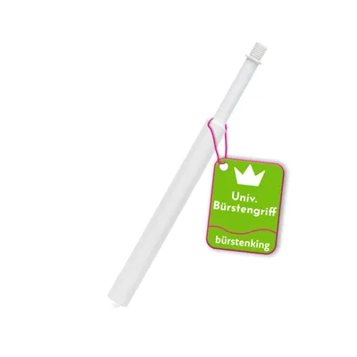 Produktbild von Bürstenking WC Bürstengriff Kunststoff, Weiß, 260 mm, Ersatz-Toilettenbürstengriff, passend für Verschiedene WC-Garnituren, mit M12 Außengewinde