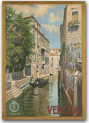 Produktbild von Poster - Canvas - Leinwand - 59,4 cm x 84,1 cm - Fotoposter - Leinwandkunst - Italiy Venedig