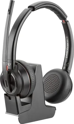 Immagine prodotto di POLY Savi 8220 UC Microsoft Teams Certified DECT 1880-1900 MHz USB-A Headset Auricolare Con cavo e senza cavo A Padiglione Ufficio Bluetooth Nero