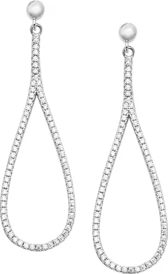Produktbild von Edle 925 Sterling Silber Damen - Paar Ohrringe mit Zirkonia - 49mm*15mm; TRS22834