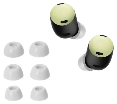 Produktbild von kwmobile 6x Ersatz In Ear Kopfhörer kompatibel mit Google Pixel Buds Pro - 3 Größen - Polster Ohrstöpsel In-Ear Ohrhörer - Weiß