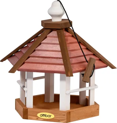 Produktbild von dobar Vogelhaus "Herbstfrüchte" 6eckig, hängend, 33,5x29x34 cm