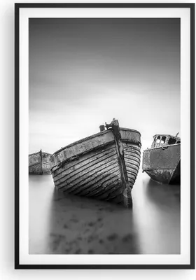 Produktbild von Gerahmtes Poster - Schwarzer Rahmen - £ódŸ Wrack Schiff - 61x91,5 cm - Wand Bild - Wanddeko - Wandbilder - Kunstposter - Wandposter - Bilderrahmen - Bilder - Kunstdruck - P2BPA61x91-4999