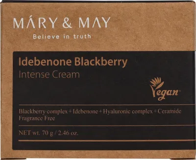 Zdjęcie produktu dla Mary&May Idebenone + Blackberry complex intensive total care cream 70g - Regenerująco-ujędrniający krem do twarzy