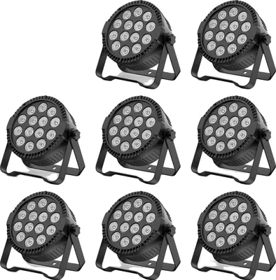 Zdjęcie produktu dla Reflektor sceniczny, 14 diod LED, sterowanie DMX, czarny, wtyczka EU