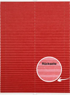 Produktbild von Plissee nach Maß Crushed zum Anschrauben in Glasleiste Farbe: Rot-Thermo, Größe: B): 91-100 cm, H): 101-150 cm