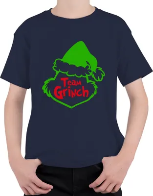 Produktbild von Team Grinch Weihnachtsoutfit Anti-Weihnachten - Weihnachten Christmas Xmas Uni Kinder T-Shirt, Navy, 116