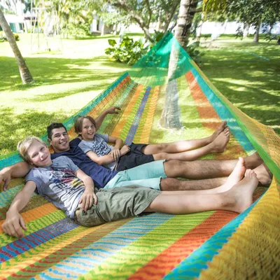 Obrázok produktu pre Hojdacia sieť MacaMex Mexican Net Hammock XL Jumbo multicolour Plus Edition