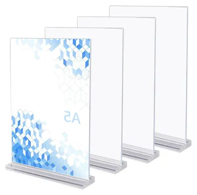Produktbild von 4er Set Tischaufsteller A5 aus Acryl, transparent