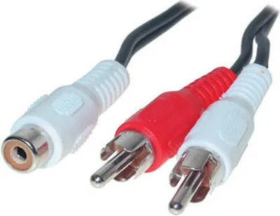 Produktbild von Audio Adapter Mono Cinch Buchse / 2 x Stecker, 0,2m, Good Connections®