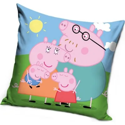 Produktbild von Polyesterkissen 40x40 Peppa Pig Familie