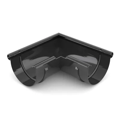 Obrázek produktu pro BRYZA Roh žlabu vnější plastový Ø 75 mm, Černá RAL 9005