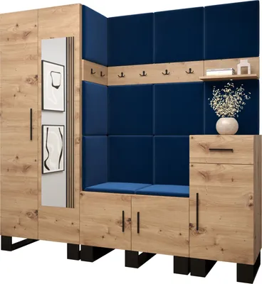 Produktbild von Garderobe ARTIN Set 13 mit gepolsterten Paneelen Industrial Design