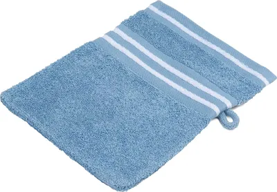 Produktbild von Waschhandschuh - Blau - 16 x 21 cm - Baumwolle