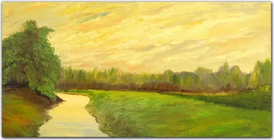 Produktbild von Coloray - Bild aus Glas - Glasbilder - 100 x 50 cm - Gehärtetes Glas Glasblock mit Bild Wohnzimmer Küche Dekoration Wanddekoration - Malerei Natur Fluss