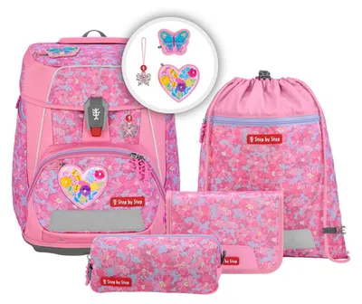 Productafbeelding van Step by Step schooltas Space Schulranzen-Set 5-delig Heart Luma roze