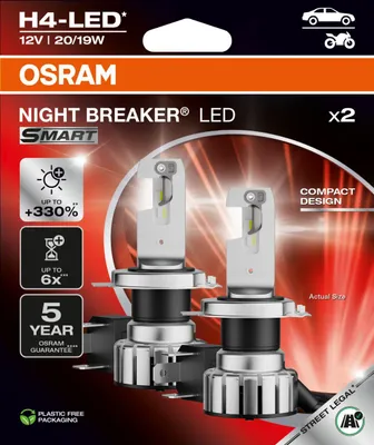 Zdjęcie produktu dla Osram H4-Led Night Breaker Smart 6000K 20/19W 12V Wieszący Składany Pakiet X2 Szt.