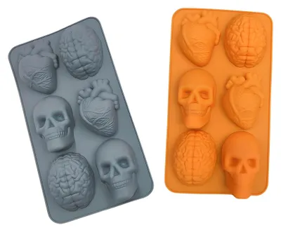 Obrázek produktu pro Velká formička na dort ve tvaru lebky - 3D silikonová forma na pečení pro Halloween