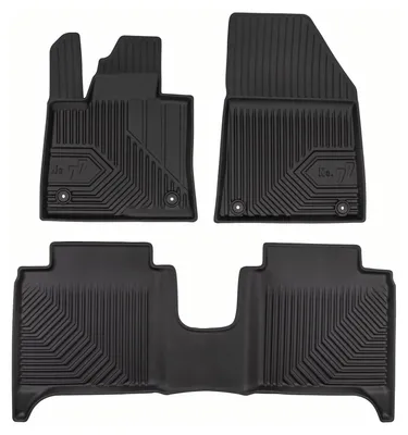 Image de Tapis avant en caoutchouc + tunnel pour Zeekr X 2023- (SUV) – 3 pièces, noirs, sur mesure