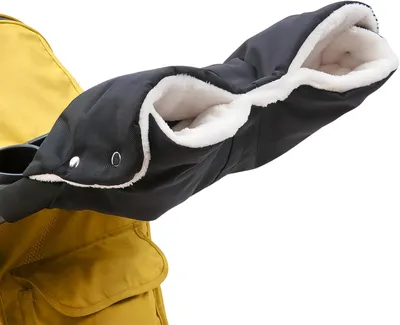Obrázok produktu pre Rukávnik na kočík univerzálna veľkosť, vodoodolný, vetruvzdorný, flanel, fleece, pre kočík