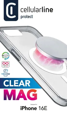 Zdjęcie produktu dla Cellularline 8018080492884, Pokrowiec, Apple, iPhone SE (2025), 15,5 cm (6.1"), Przezroczysty