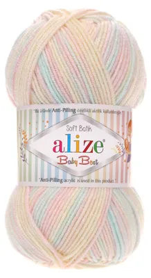 100g Baby-Strickgarn ALIZE Baby Best Batik 6655, Antipilling, Babywolle, Farbwahl