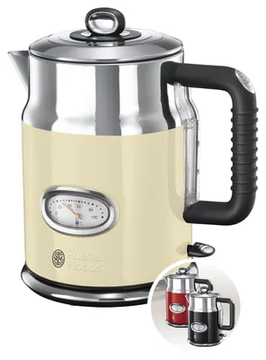 Produktbild von Russell Hobbs Wasserkocher, 1,7 l, 2400W, Creme und polierter Edelstahl