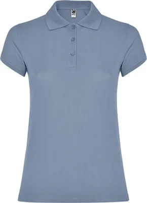 Image de Roly PO6634 | Polo femme Star Woman, Piqué - Couleur : Zen Blue 263 - Taille : XL