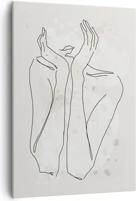 Produktbild von Bild auf Leinwand - Leinwandbild - Einteilig - Grafik Frau Licht - 50x70cm - Wand Bild - Wanddeko - Wandbilder - Leinwanddruck - Kunstdruck - Wanddekoration - Leinwand bilder - Wandbild - PA50x70-4656