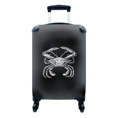 Produktbild von MuchoWow® Koffer Handgepäck Trolley Rollkoffer Kleine Reisekoffer mit 4 Rollen - Ernst Haeckel - Krabbe - Alte Meister - Vintage - Tiere - Kunst - Cabin Size < 55x40x23 cm & 55x40x20 cm - Fotokoffer - Kabinenkoffer - Boardgepäck - Reise-Box - Reisekoffer - Reisegepäck - Koffer mit Bild - Trolley für Kinder
