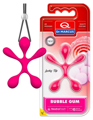 Produktbild von Dr. Marcus Lucky Top Auto-Lufterfrischer Bubble Gum – Süßer Kaugummiduft – Lang anhaltende Wirkung – Neutralisiert Gerüche – Kompakt & Diskret [DRM07483]