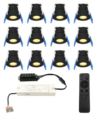 Produktbild von hoftronic LED Einbaustrahler 3W 12V Schwarz Dimmbar IP65 2700K