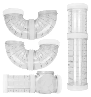 Produktbild von 4-teiliges Set Hamsterröhren für Hamster und andere Kleintiere (Transparent)