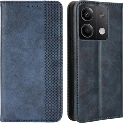 Produktbild von Xiaomi Redmi Note 13 5G Hülle - Coverup Vintage Style Klapphülle - Blau