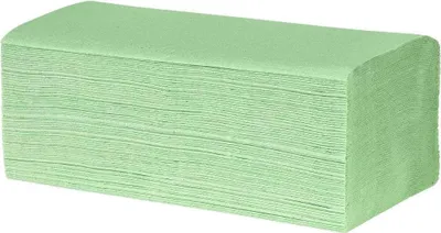 Produktbild von Tissue24 Falthandtücher grün 2-lagig V-Falz – 3.200 Blatt | Zellstoff | Hygienisch für Praxis, Pflege & Küche