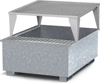 Produktbild von RR Industrietechnik Typ RTA-11 Auffangwannen für IBC aus Stahl mit Abfüllbereich verzinkt
