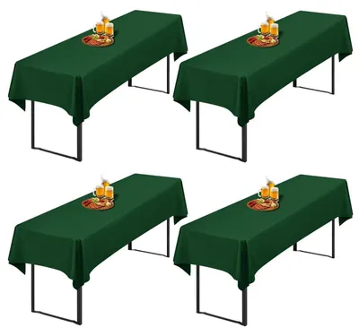 Produktbild von Biertisch-Tischdecken 4 Stück Dunkelgrün 250x100 cm Polyester