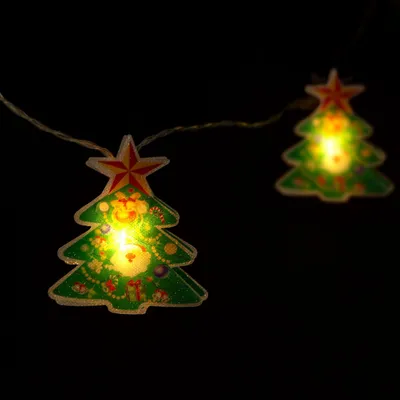 Immagine prodotto di Catena luminosa a LED - albero di Natale - 10 LED - 1,35 metri - luce bianca calda - 2 batterie AA