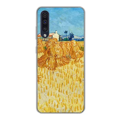 Produktbild von MuchoWow® Handyhülle Schutzhülle Hülle für Samsung Galaxy A30s Weinlese in der Provence - Vincent van Gogh Silikon Softcase Handy Hülle - Karteninhaber