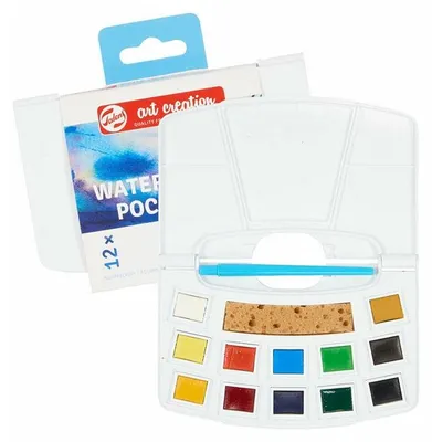 Zdjęcie produktu dla Farby akwarelowe w plastikowej kasecie ArtCreation / 12 szt.