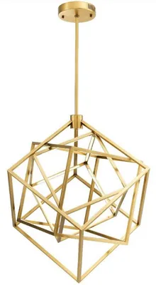 Produktbild von Casa Padrino Designer LED Kronleuchter Antik Messingfarben 82 x 78 x H. 82 cm - Moderner Luxus Kronleuchter - Luxus Möbel