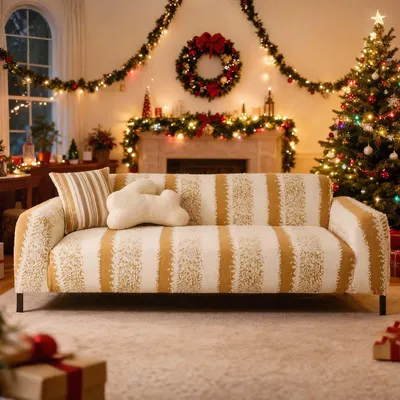 Produktbild von Stretch Sofabezug,dickem Samt Couchbezug,Rutschfester weicher Fleece Sofa überwurfdecke,Plüsch Fuzzy Ecksofa-Überzüge Möbelschutz für Kinder,Haustiere,Khaki,2 Sitzer