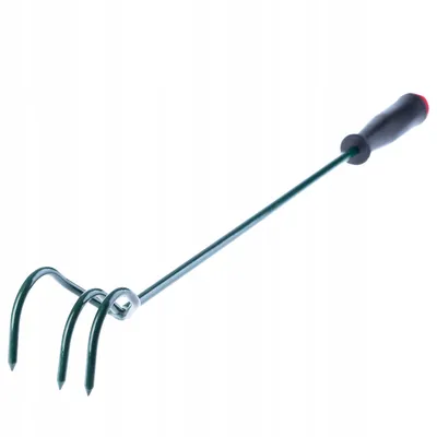 Produktbild von KADAX Grubber "Tavola", Blumenkralle mit Stiel, mit 3 Zinken, aus Metall, Gartenhacke, Hacke, 60 cm