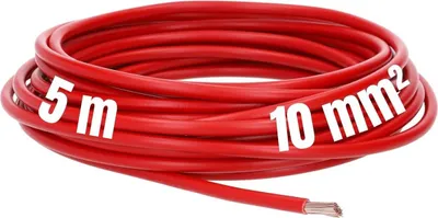 Immagine prodotto di 5 metri Lapp 4520045 H07V-K 10 mm² rosso I Cavo di cablaggio I Cavo flessibile I PVC a filo singolo I Treccia 10 mm² I Cablaggio
