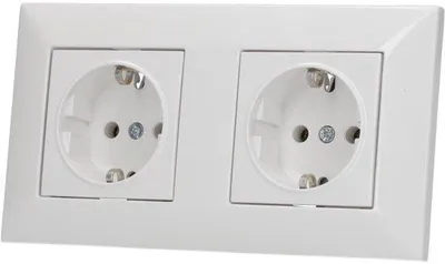 Immagine prodotto di Set di contatti elettrici - Prese a muro - Installazione standard - 50 x 50 mm - Bianco